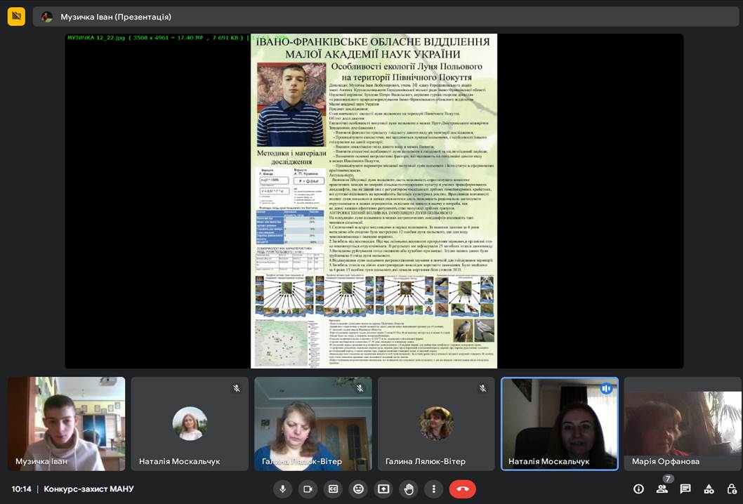 ІІ етап Всеукраїнського конкурсу-захисту науково-дослідницьких робіт учнів-членів МАН