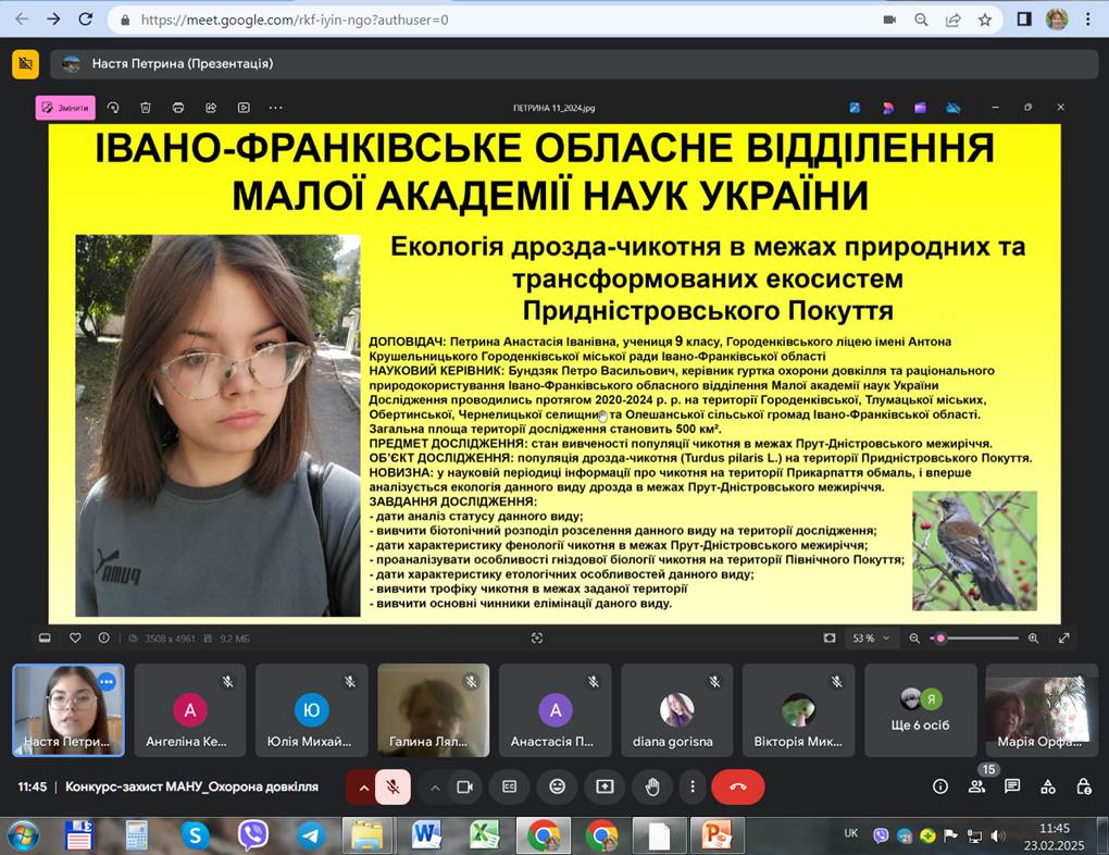 ІІ етап Всеукраїнського конкурсу-захисту науково-дослідницьких робіт учнів-членів МАН