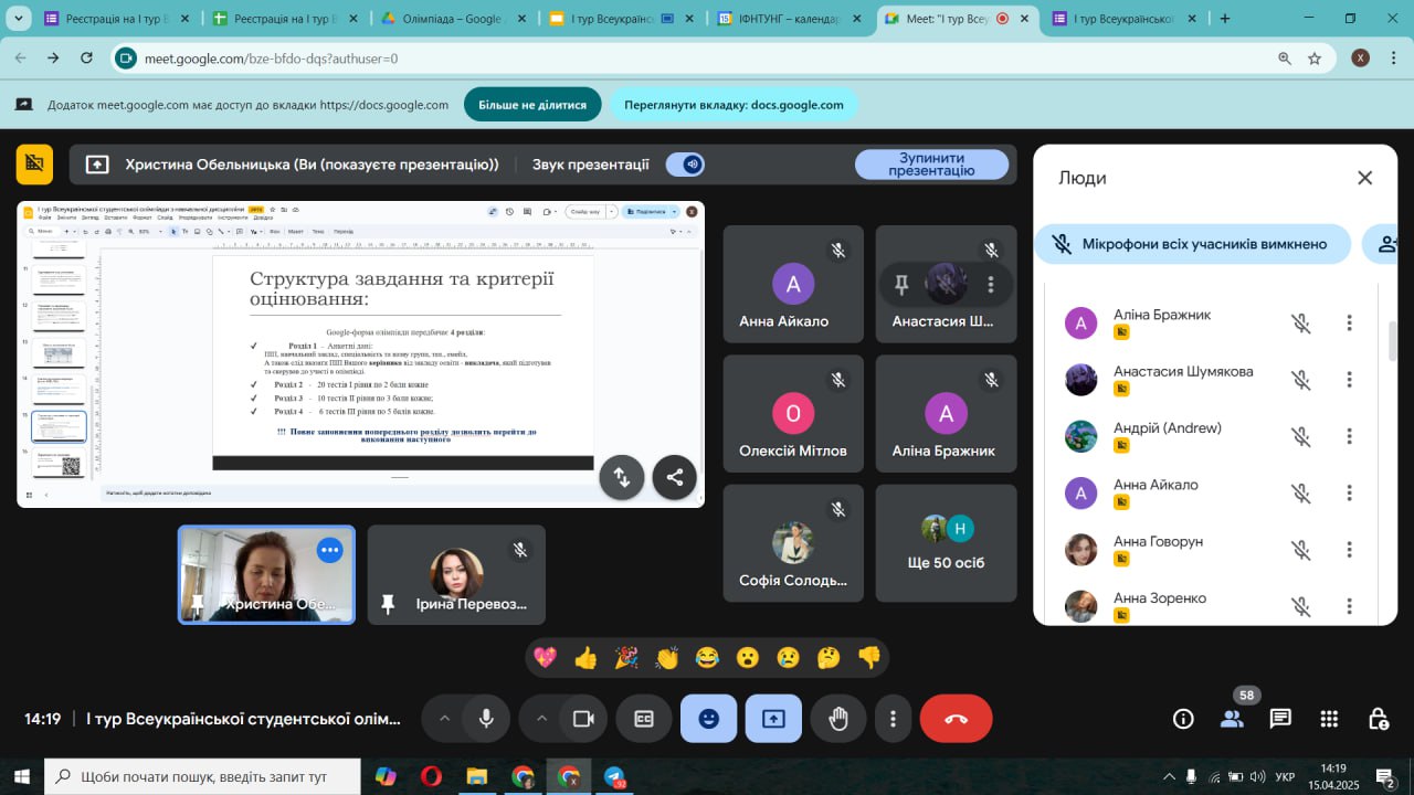 І тур Всеукраїнської студентської олімпіади з дисципліни «Підприємницька діяльність» 