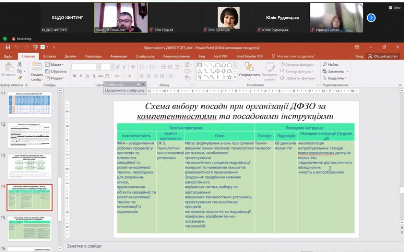круглий стіл для викладачів «Діагностика освітньої програми з точки зору впровадження дуальної форми здобуття освіти»
