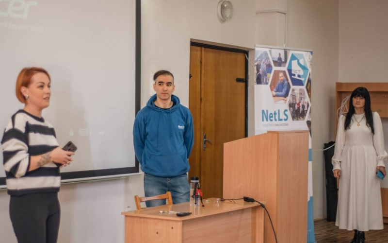 Ольга Яцюк - HR компанії NetLS, Костянтин Кецкало, Middle Full-Stack .NET Developer, Вікторія Бандура, зав. каф. ІПЗ