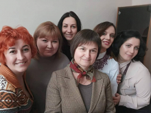 Ас. Берлос М.В., доц. Кісь Г.Р., доц. Микитюк Н.Є., доц. Степанюк Г.С., ас. Мацькевич О.Ю.; передній план: проф. Полянська А.С.