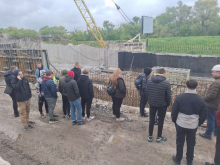 Екскурсія майбутніх інженерів на будівельний майданчик автомобільного мосту через річку Бистриця солотвинська